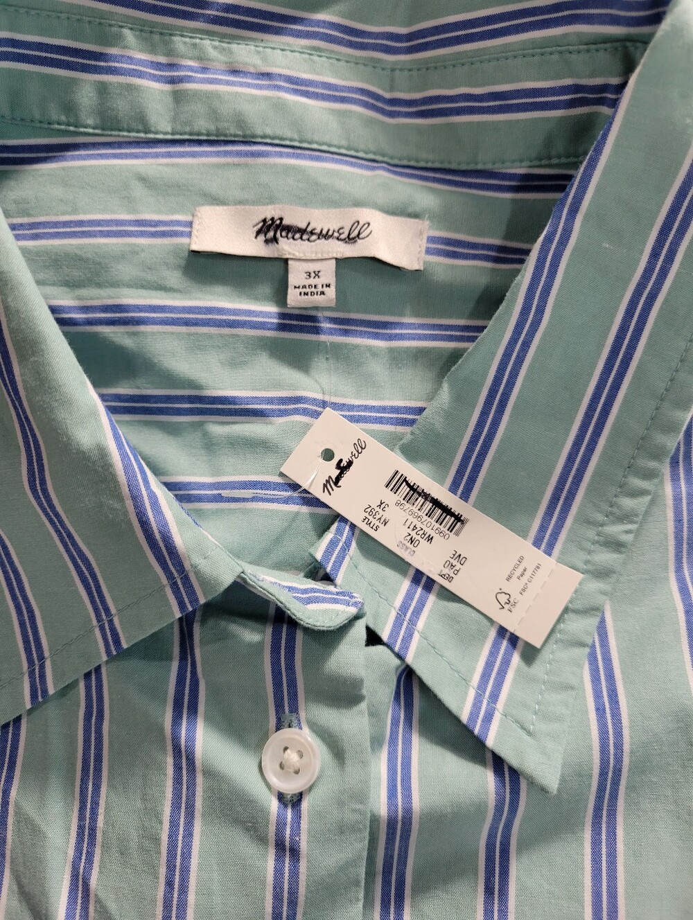 Madewell The Easy Shirt in Poplin NY392 NEW! Size 3X - Picture 6 of 8